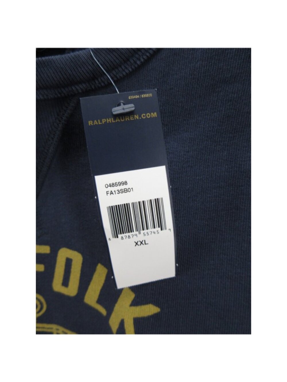 Polo Ralph Lauren Sweatshirt XXL Norfolk Naval Station Navy Pullover - Picture 2 of 11